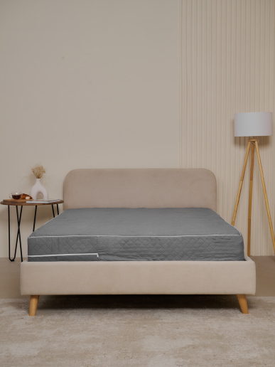 Чехол на матрац стеганный / Темно-серый