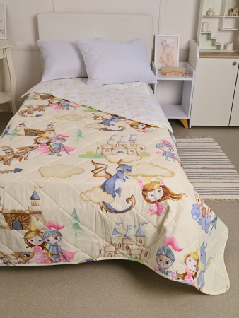 Покрывало стеганое детское поплин / Воздушный замок