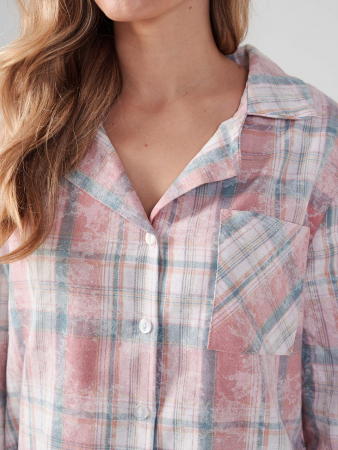 Женская пижама "Добрый вечер" 2163-Ф / Розово-голубой