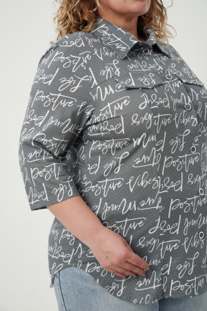 Женская рубашка 83605 / серый