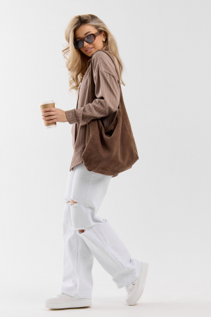 Женская рубашка 36987 / коричневый