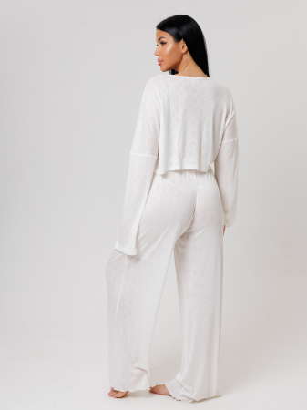 Женская пижама с брюками 2244 / Молочный