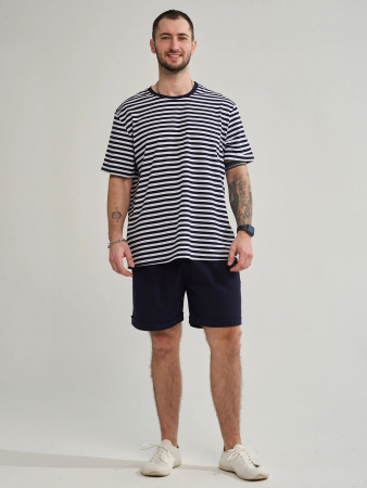 Мужской комплект "Полоса" (шорты) 2459-К / Синий