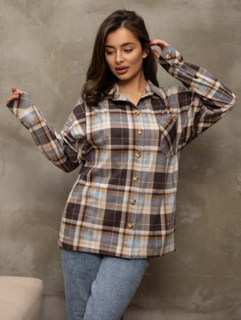 Женская рубашка мод.2110/2 / Коричневый