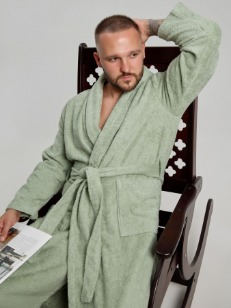 Халат мужской Комфорт-4 / светло-оливковый