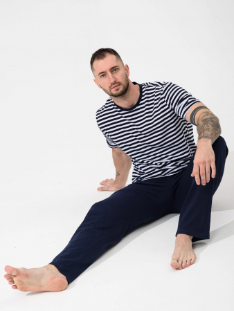 Мужская пижама "Полоса" 2440-К / Синий