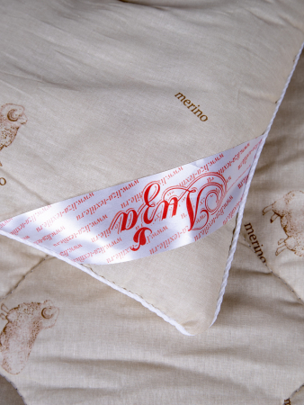 Одеяло стёганое поплин овечья шерсть 400 гр/м2