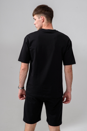 Мужской костюм с шортами 14486 / черный