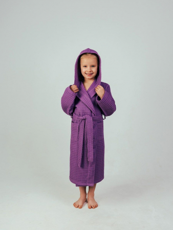 Детский вафельный халат "Комфорт" / сиреневый