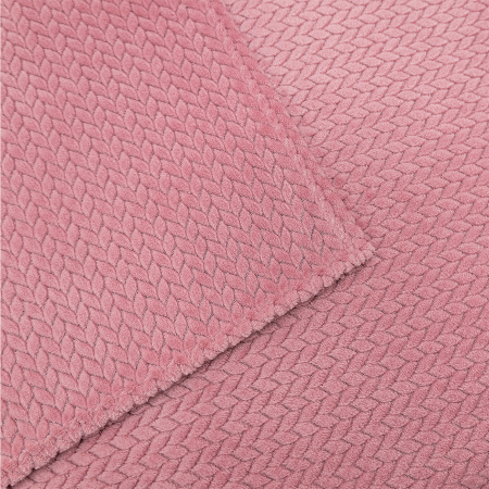 Покрывало Happy Family велсофт зигзаг г/к №21 Брусничный