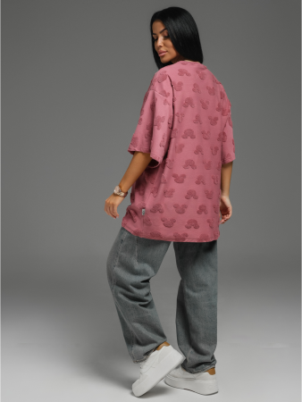 Женская футболка Ирбис / Махра, сухая роза микки