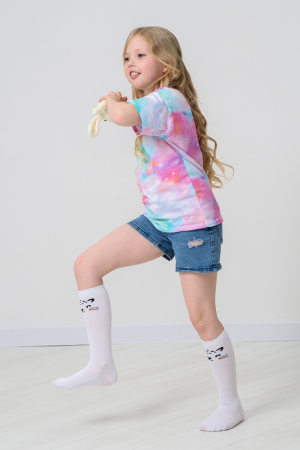 Детские гольфы Лео (набор 2 пары) / белый, желтый