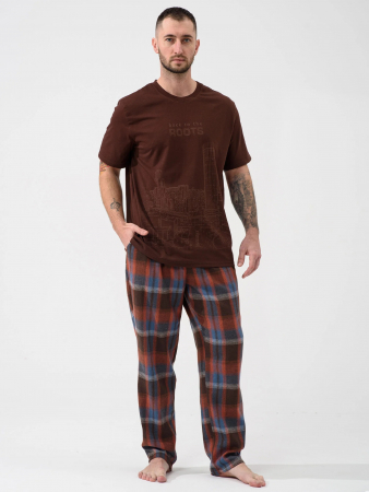 Мужская пижама "Огни ЕКБ" 2431-К/Ф / Коричневый