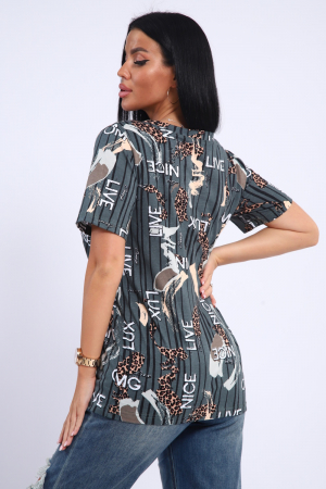 Женская футболка 35888 / темно-зеленый