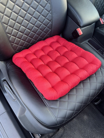 Подушка автомобильная на сиденье "АВТО-БИО" 40x40 / красная