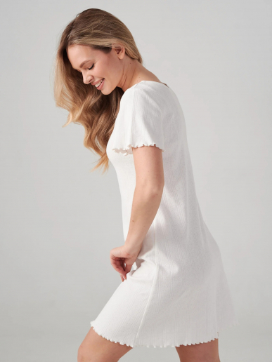 Женская сорочка "Ажур" 2419-Рн / Молочный