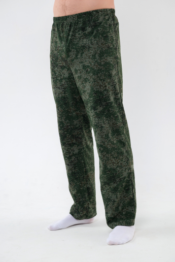 Брюки (макси) домашние мужские из кулирки / пиксель