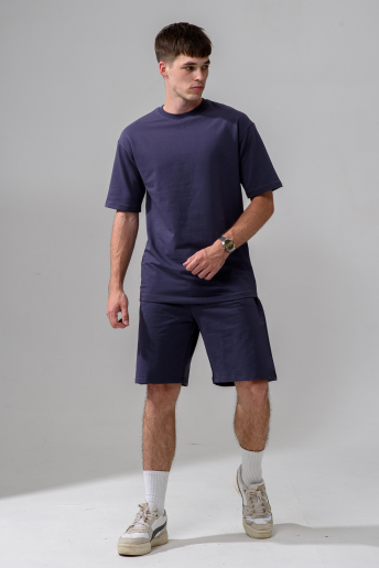 Мужской костюм с шортами 14486 / графит