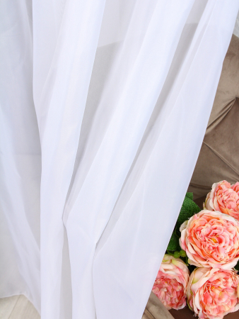 Тюль вуаль для кухни арт. TBL / Белый