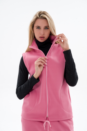 Жилет женский из футера / Персидский розовый