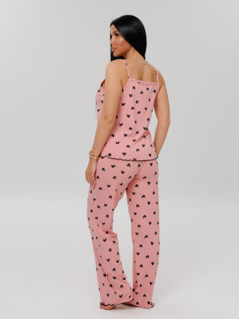 Женская пижама П-111(Л) / Персиковый (сердечки)