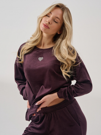 Женский костюм "Бархат" 2406-В / Бордовый