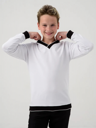 Детская толстовка "Гимназист" / Белый, черный