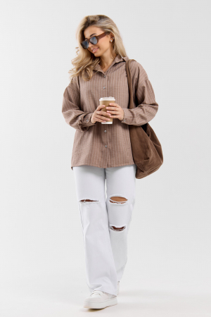 Женская рубашка 36987 / коричневый