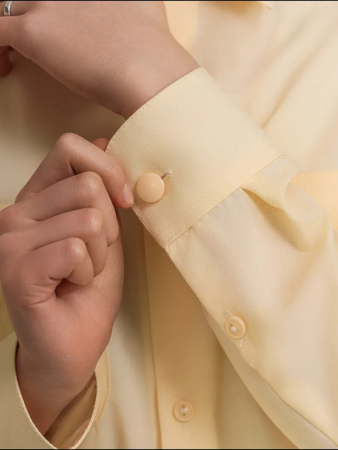 Детская рубашка кадетская (длинный рукав) / Кремовый