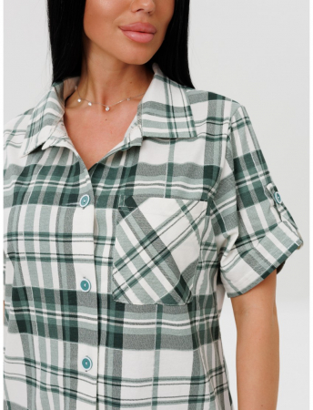 Женская туника Т-221(К) / Зеленый (клетка)