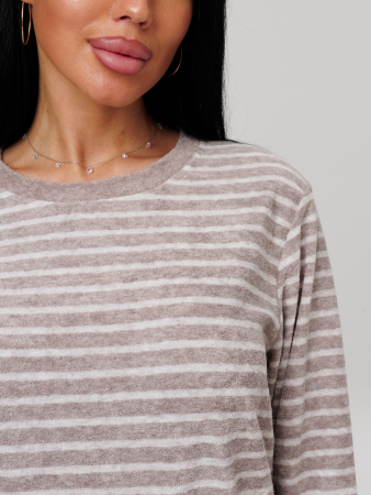 Женский костюм К-219(М) / Какао (полосы)