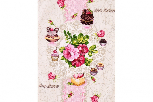 Набор полотенец вафельное полотно 3 шт. / Чаепитие