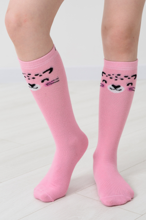 Детские гольфы Пантера (набор 2 пары) / розовый