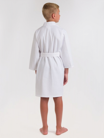 Детский вафельный халат / белый