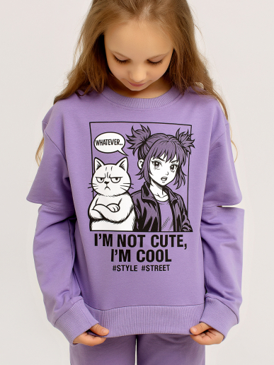 Толстовка детская "Cool" арт. дк336л / Лиловый