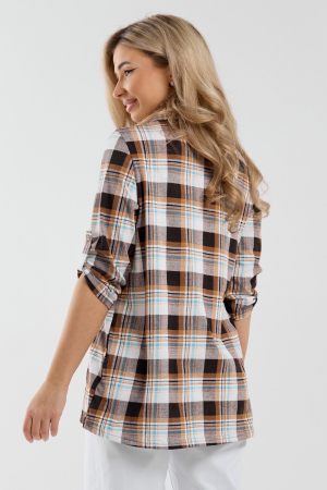 Женская рубашка 36988 / коричневый