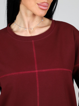 Женский свитшот Николет / бордовый