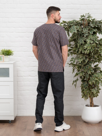 Рубашка медицинская мужская М-286-10589 Поплин