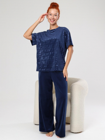 Женский костюм Элнора-Жаккард / синий