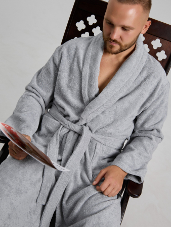 Халат мужской Комфорт-4 / светло-серый