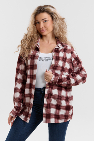 Женская рубашка 36995 / коричневый