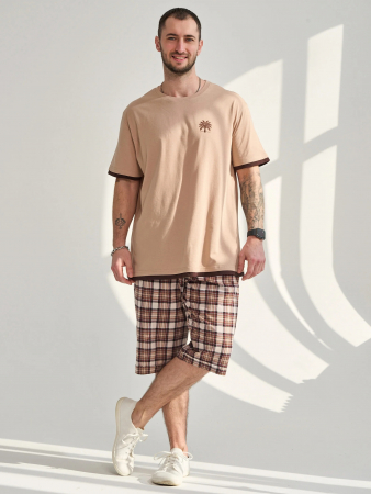 Мужской комплект "Пальма" (бриджи) 2456-К / Бежевый