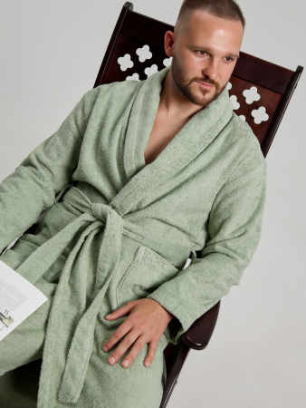 Халат мужской Комфорт-4 / светло-оливковый