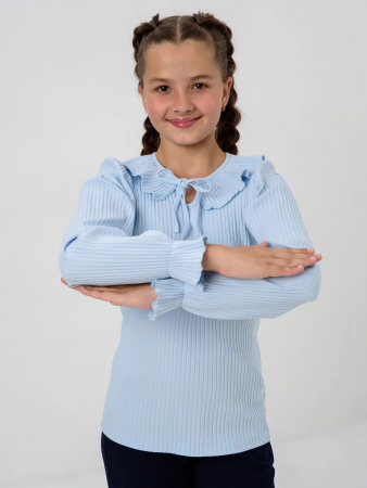 Детский джемпер "Дина" длинный рукав / Голубой