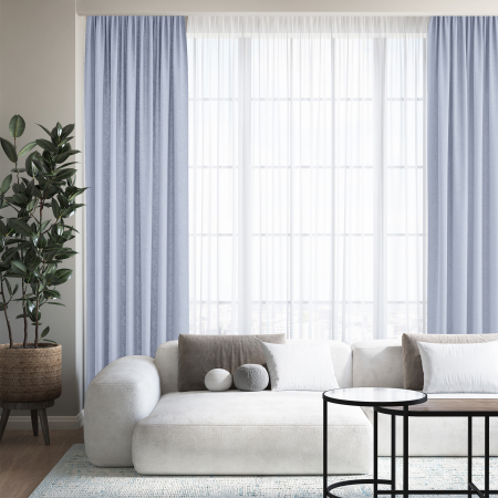 Комплект штор "Волшебная Ночь" Рогожка / Айсберг