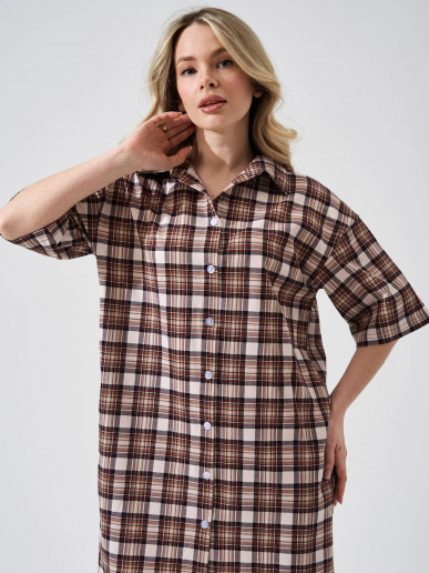 Женский халат "Комфорт" 2373-К / Коричневый