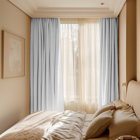 Комплект штор "Волшебная Ночь" Текстурный Блэкаут / Дымка