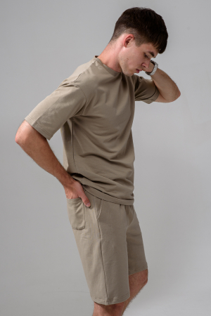 Мужской костюм с шортами 14486 / мокко