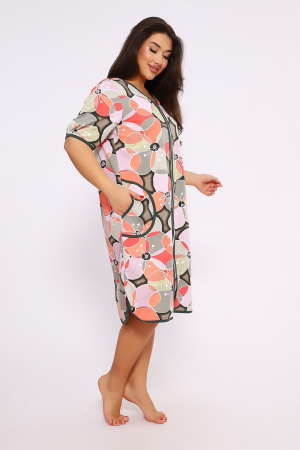 Женский халат Цветы 520 / Зеленый