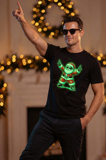 Мужская футболка 8581 / черный+дедМ крутой